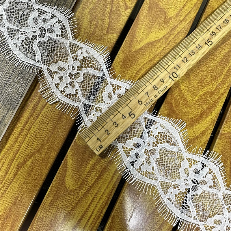 3738 Exquisitas pestañas blancas y negras con encaje para unir ropa, materiales decorativos, bricolaje, escote, mangas, tirantes, ayudas de costura