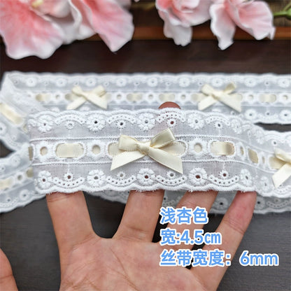 3552★ Ancho 4,5 cm Lazo multicolor Encaje Ropa Cinta Algodón Bordado Lolita Encaje DIY Accesorios hechos a mano