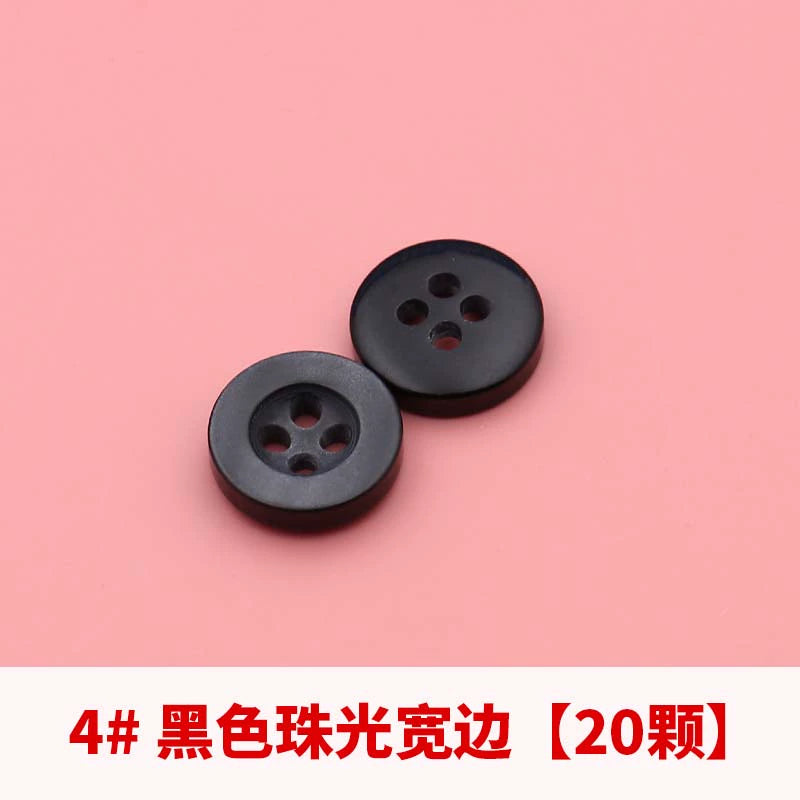 3358★  Versatile shirt buttons round transparent black and white buttons men's and women's shirts shirt cardigan polo shirt colored buttons