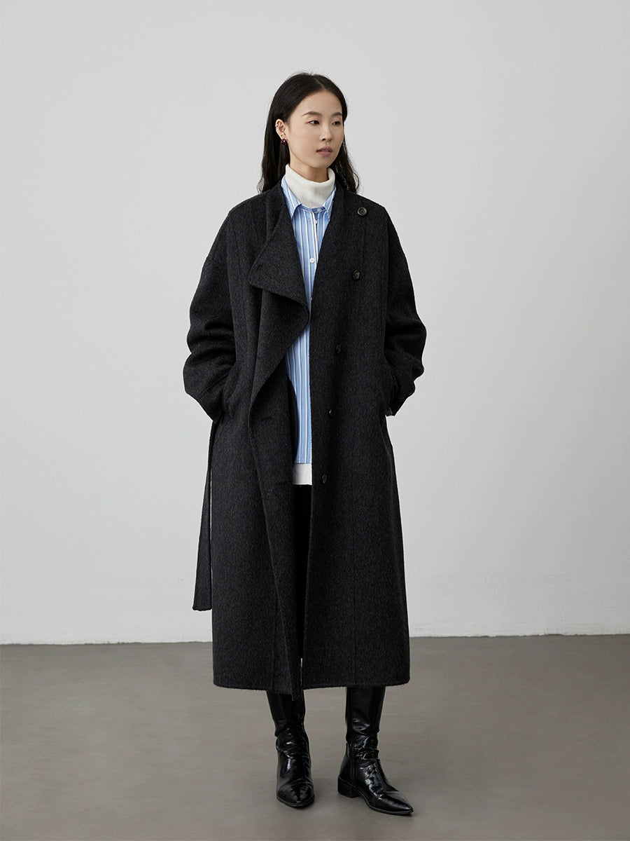 [Camisa de arquitecto] Camisa de rayas azules CAREMIND Chaqueta holgada con temperamento para mujeres que viajan diariamente en primavera y otoño 