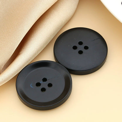 3420★  New, round black clothes decorative buttons men's and women's trench coats, sweaters, high-end versatile buttons, fashion buttons