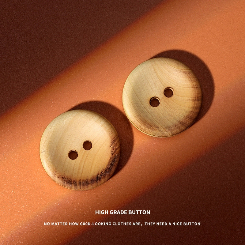 3386★  Natural solid wood buttons men's and women's clothes suit sweater cardigan decorative buttons accessories trendy wood buttons