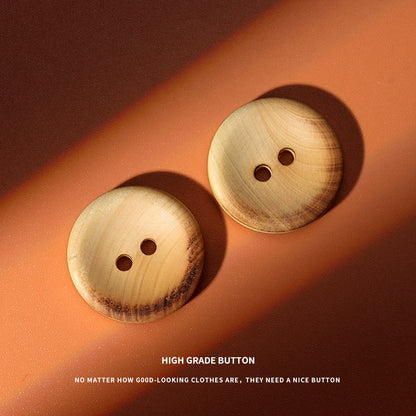 3386★  Natural solid wood buttons men's and women's clothes suit sweater cardigan decorative buttons accessories trendy wood buttons