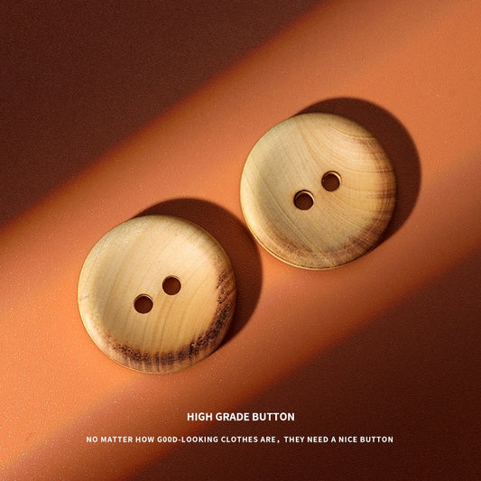 3386★  Natural solid wood buttons men's and women's clothes suit sweater cardigan decorative buttons accessories trendy wood buttons