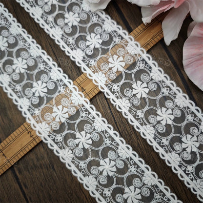 3820 Tissu en dentelle brodée avec ourlet en maille exquise, vêtements de bricolage, vêtements pour bébé, bretelles, robe de mariée, vêtements pour enfants, accessoires d'épissure
