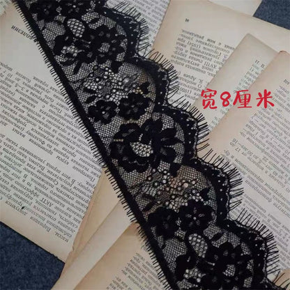 3756 Dentelle à cils unilatérale de haute qualité, col DIY, manches, matériau décoratif d'épissure, accessoires d'allongement de jupe de pantalon