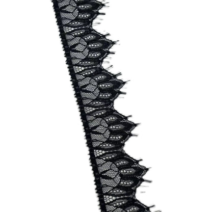 3752 Cils noirs et blancs de 3 mètres de long, tissu en dentelle fine, accessoires décoratifs en dentelle faits à la main pour vêtements DIY