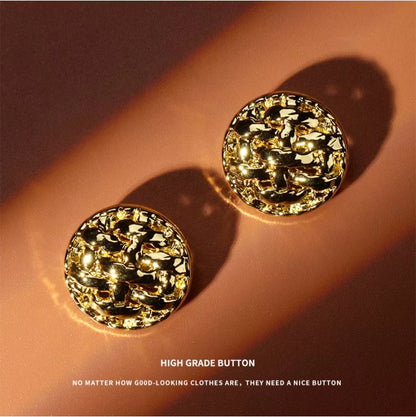 3239★  High-end metal round button suit trench coat coat decorative buttons men's and women's versatile clothes accessories buttons