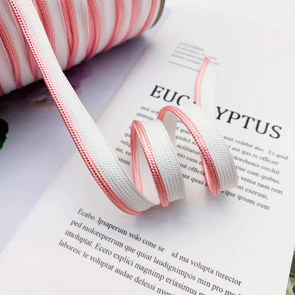 Cinta adhesiva de seda brillante de 1 cm, 41 colores, con borde incrustado, para decoración de hogar, textiles, accesorios de ropa, 3847