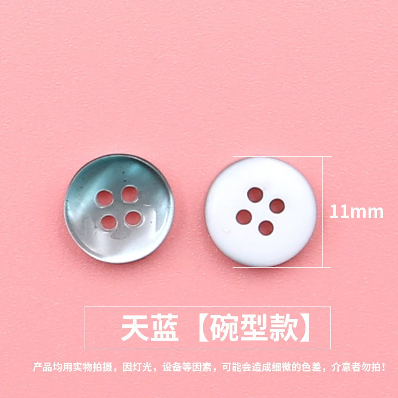 3345★  Color resin shirt buttons women's coat shirt buttons fashion round top clothes trench coat small button accessories