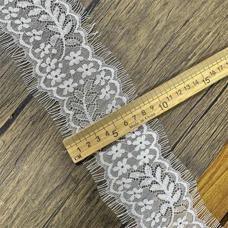 3738 Exquisitas pestañas blancas y negras con encaje para unir ropa, materiales decorativos, bricolaje, escote, mangas, tirantes, ayudas de costura