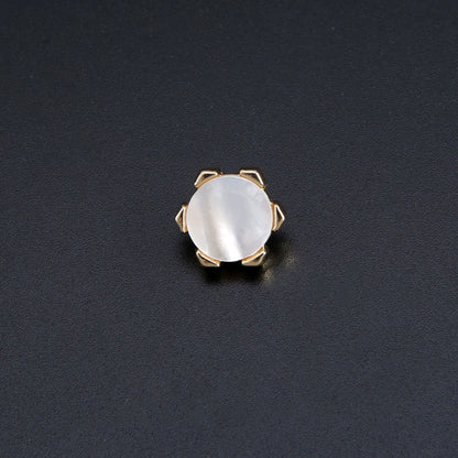 3381★  Shell button men's and women's clothes versatile shirt round high-end button shirt high-end metal bottom corner button accessories