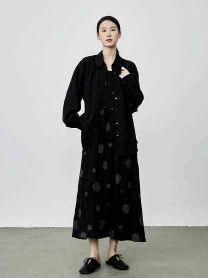 Vestido sin mangas estilo Hepburn negro de CAREMIND, vestido de lunares nuevo de verano para niños 