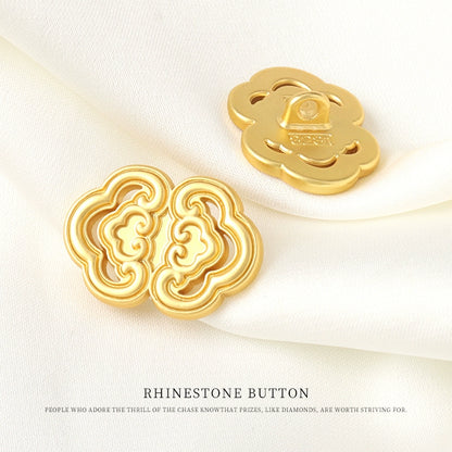 3265★  Guochao Chinese-style golden blessing metal buttons Chinese-style antique versatile coat trench coat Hanfu buttons