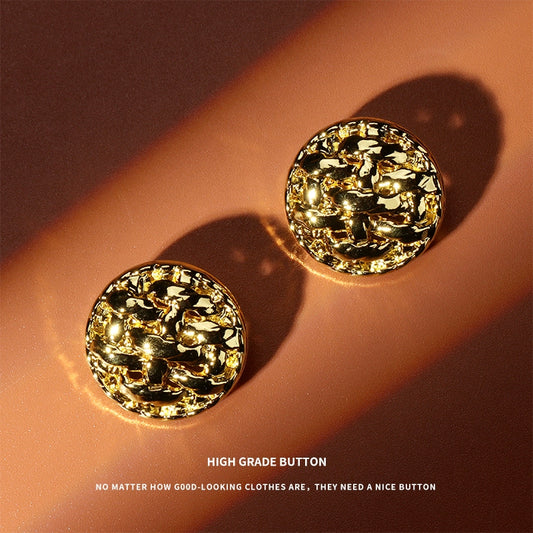 3239★  High-end metal round button suit trench coat coat decorative buttons men's and women's versatile clothes accessories buttons