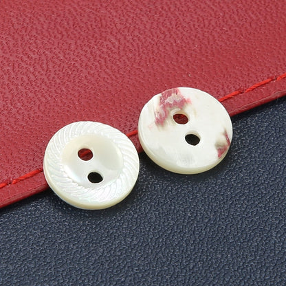 3347★  Shirt buttons women's and men's chiffon shirt buttons clothes versatile round shell buttons four-eye black and white cardigan small