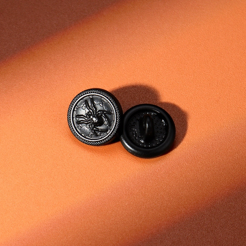 3406★  Black metal shirt buttons women's clothes exquisite round buttons versatile shirt cuffs neckline high-end buttons men