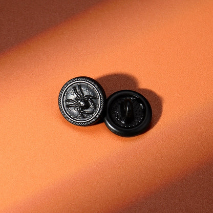 3406★  Black metal shirt buttons women's clothes exquisite round buttons versatile shirt cuffs neckline high-end buttons men