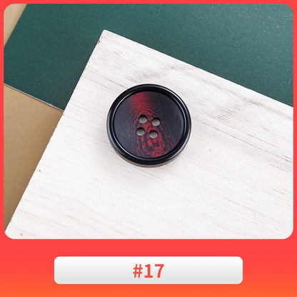 3443★ Botón redondo de resina versátil, botón de abrigo de lana, botón de gabardina para mujer, botón de pantalón de traje para hombre