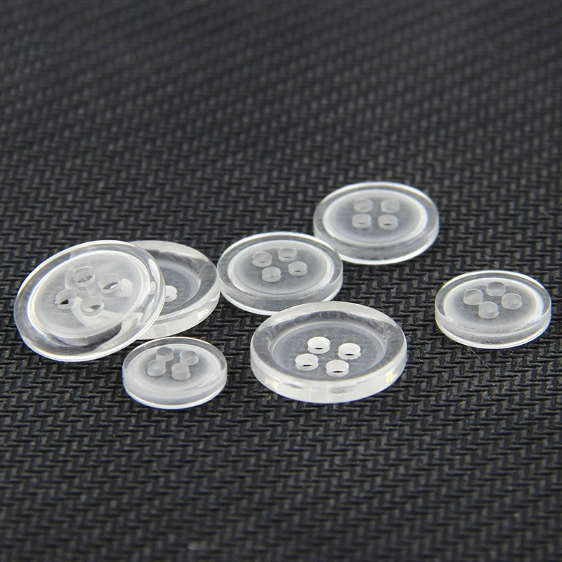 3373★  Transparent four-eye button resin men's shirt buttons versatile handmade pants women's clothes pad buttons quilt buttons