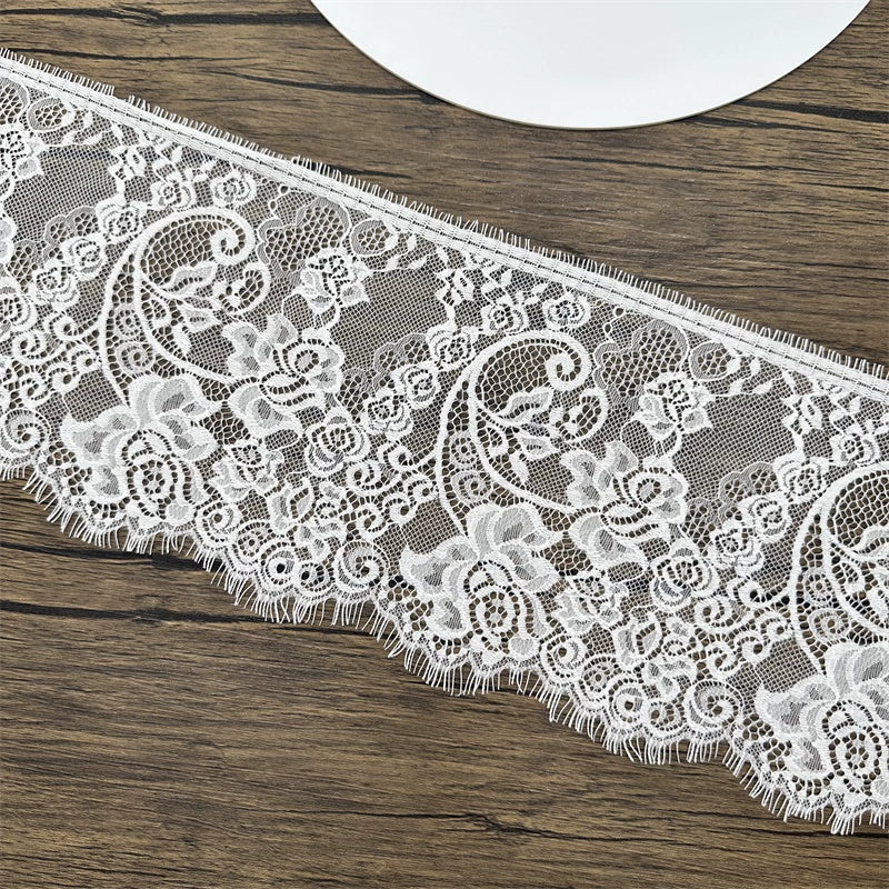 3741 Ancho 17CM Hilo prensado Pestañas Encaje Accesorios DIY Hecho a mano Cortina Ropa Falda Tela de boda