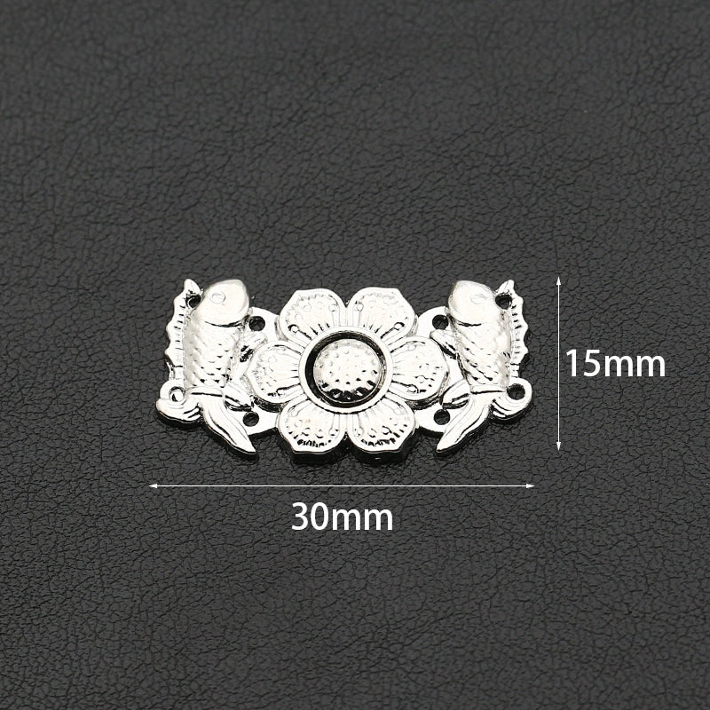 3501★ Hebilla antigua de metal para cheongsam Hanfu, hebilla antigua, hebilla de cuello con botón retro, accesorios para ropa