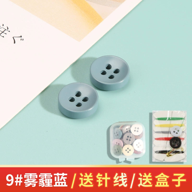 3365★  High-end color shirt resin button round versatile men's and women's clothes shirt chiffon shirt small button accessories buttons