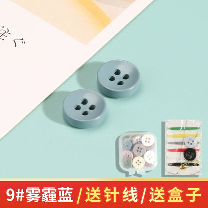 3365★  High-end color shirt resin button round versatile men's and women's clothes shirt chiffon shirt small button accessories buttons