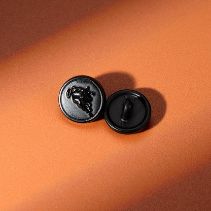 3406★  Black metal shirt buttons women's clothes exquisite round buttons versatile shirt cuffs neckline high-end buttons men