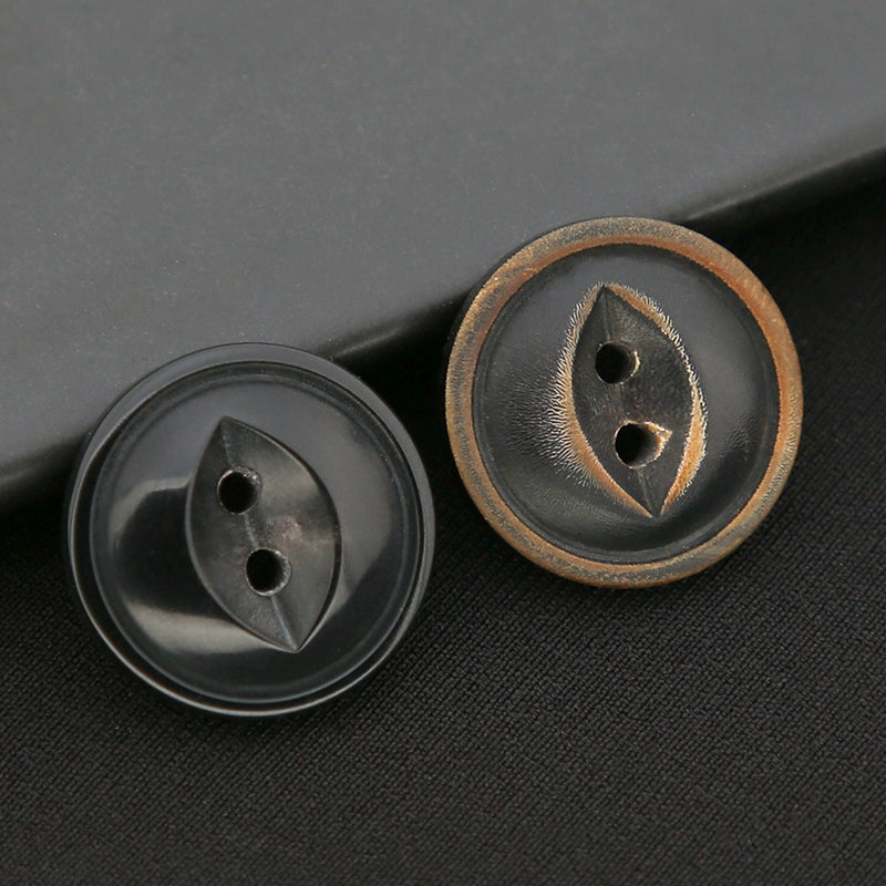 3425★ Botones de cuerno real para trajes de hombre y mujer, trajes, botones de alta gama, ropa, suéteres, accesorios de puños con botones redondos de alta gama