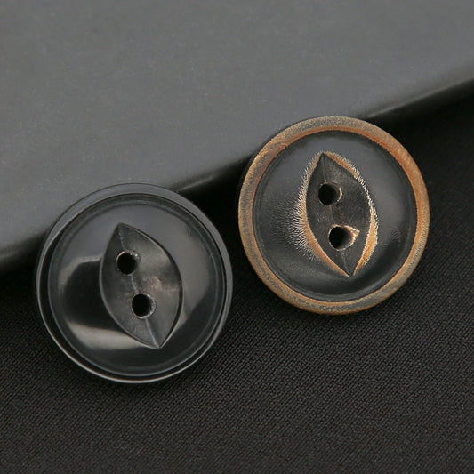 3425★ Botones de cuerno real para trajes de hombre y mujer, trajes, botones de alta gama, ropa, suéteres, accesorios de puños con botones redondos de alta gama