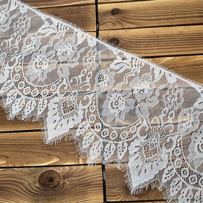 Encaje de malla unilateral de 26 cm de ancho, 3742, para ropa, vestidos de novia, cortinas y accesorios de decoración del hogar.