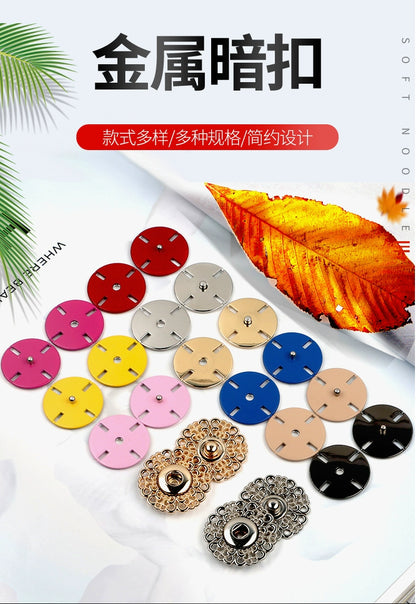 3474★ Botones finos ocultos de metal Botones pequeños de abrigo de visón de lana de cachemira para mujer Botones Botones invisibles de alta calidad Botones madre