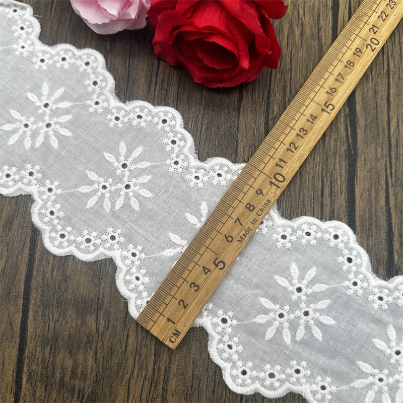 3791 Encaje bordado de alta calidad, tela de encaje hueco, accesorios de bricolaje hechos a mano, ropa de encaje, encaje de algodón puro, accesorios de encaje