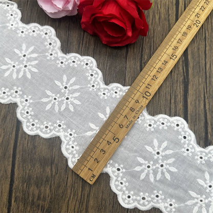 3791 Encaje bordado de alta calidad, tela de encaje hueco, accesorios de bricolaje hechos a mano, ropa de encaje, encaje de algodón puro, accesorios de encaje