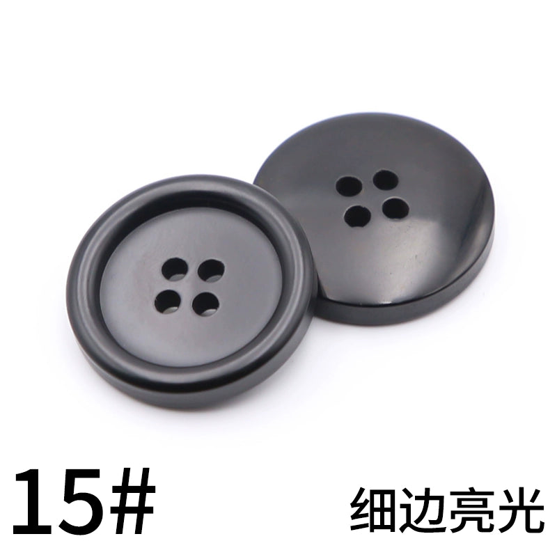 3445★ Botones redondos negros para abrigos, botones para chaquetas de traje para hombres y mujeres, accesorios versátiles para gabardinas y botones superiores.