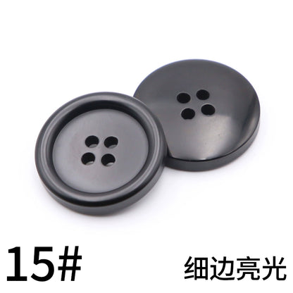 3445★ Botones redondos negros para abrigos, botones para chaquetas de traje para hombres y mujeres, accesorios versátiles para gabardinas y botones superiores.