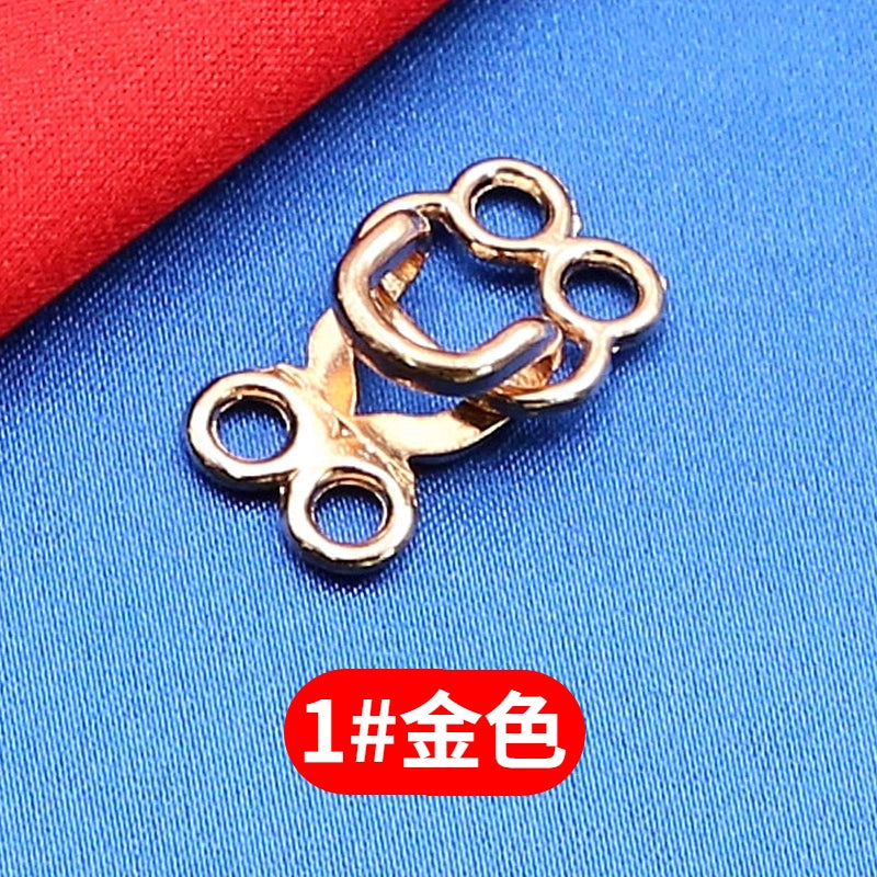 3509★ Botones de visón de metal, ganchos de hebilla, hebillas ocultas, hebillas colgantes, hebillas de cuello de estilo, botones de ropa de abrigo de piel de alta gama