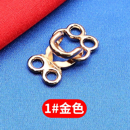 3509★ Botones de visón de metal, ganchos de hebilla, hebillas ocultas, hebillas colgantes, hebillas de cuello de estilo, botones de ropa de abrigo de piel de alta gama