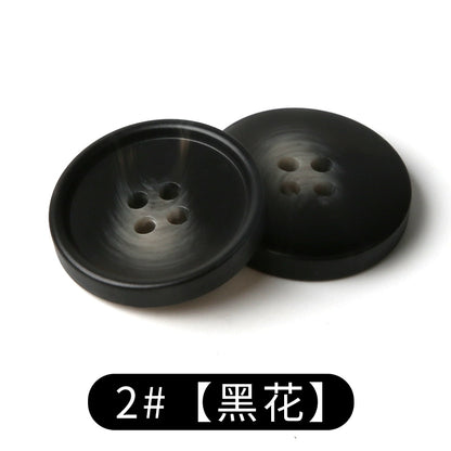 3450★ Accesorios de ropa versátiles Botón de abrigo de resina redondo Botón superior de chaqueta de gabardina Botones de traje negro para hombres y mujeres