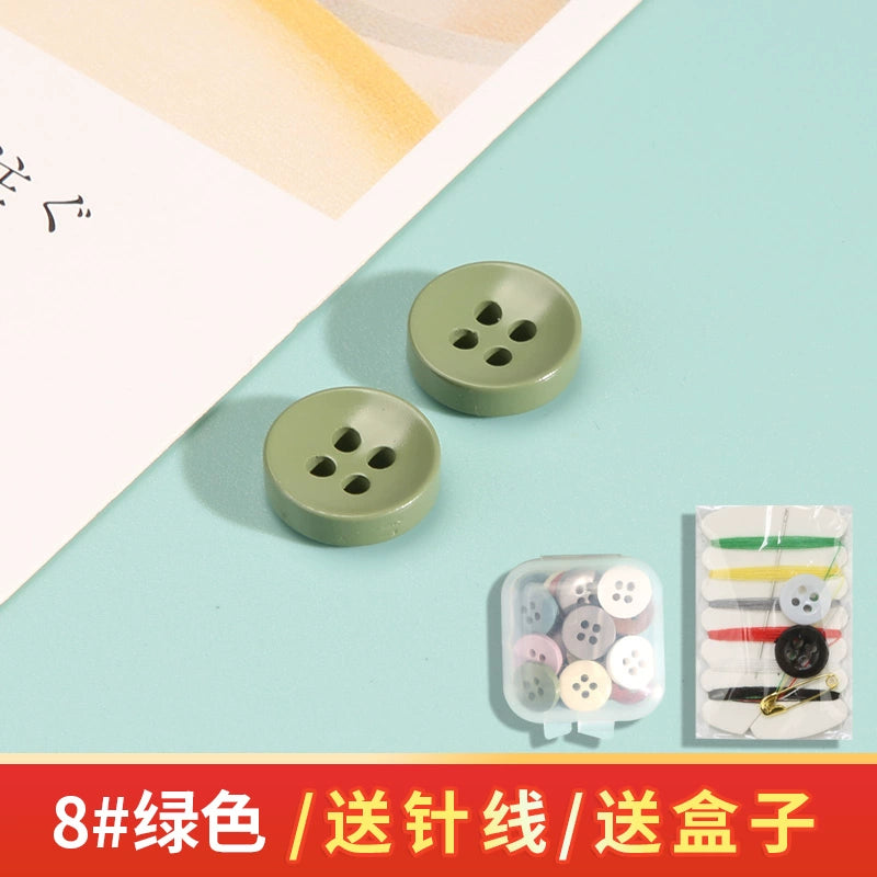 3365★  High-end color shirt resin button round versatile men's and women's clothes shirt chiffon shirt small button accessories buttons