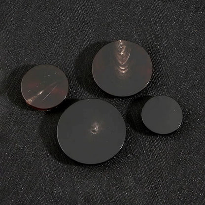 3455★ Botón negro redondo ojo oscuro botón plano material cuerno traje hombre botón cuerno chaqueta mujer abrigo