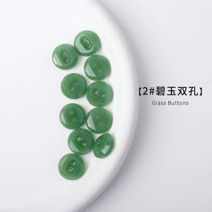3380★  New Chinese antique buttons imitation jade Hanfu Tang suit buttons glazed buttons dress knitted cardigan buttons cheongsam buttons