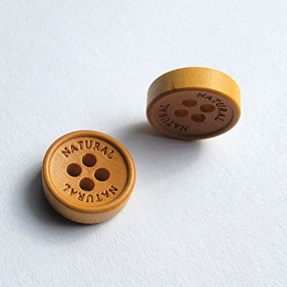 3396★  Natural lettering wood buttons wood buttons two-eye buttons shirt shirt cardigan buttons men's and women's handmade accessories