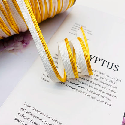 Cinta adhesiva de seda brillante de 1 cm, 41 colores, con borde incrustado, para decoración de hogar, textiles, accesorios de ropa, 3847