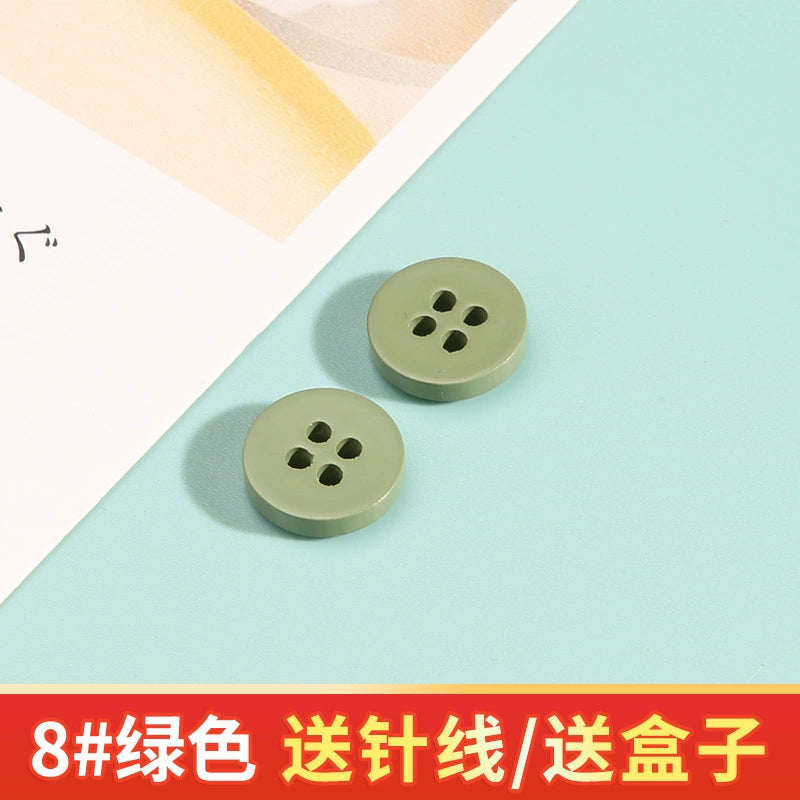 3330★  Shirt Resin Round Button Color Shirt Cardigan Versatile Buttons High-end Men's and Women's Clothes Cuffs Neckline Buttons