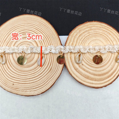 3705 Nuevos accesorios de ropa hechos a mano con cuentas de encaje de imitación de concha colgante joyería DIY Xiaoxiangfeng ropa Hanfu accesorios