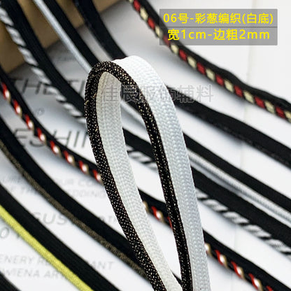 Cinta adhesiva de seda para niños, 1 cm, color dorado y plateado, para ribetes, ropa, textiles para el hogar, almohadas, etc.