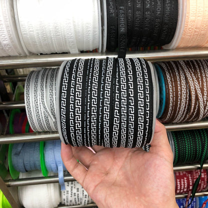 3870 Spot 1cm papel de color impresión accesorios de cincha tira de presión del borde del cuello trasero ropa de estilo étnico tira lateral tira de ribete