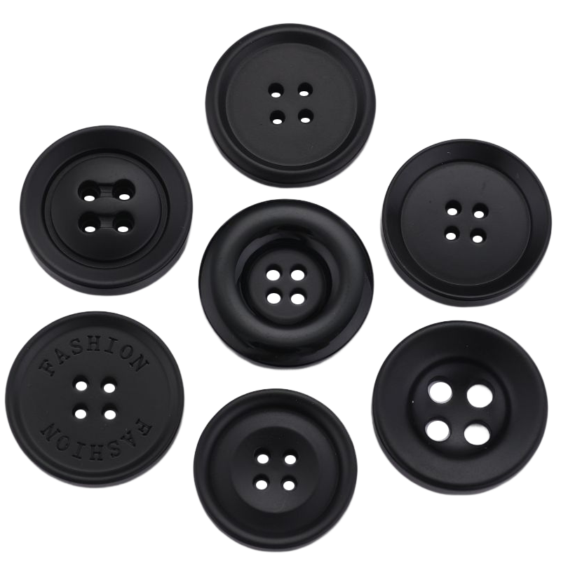 3459★  Black resin buttons men's suit jacket buttons top women's woolen coat trench coat pants versatile high-end buttons
